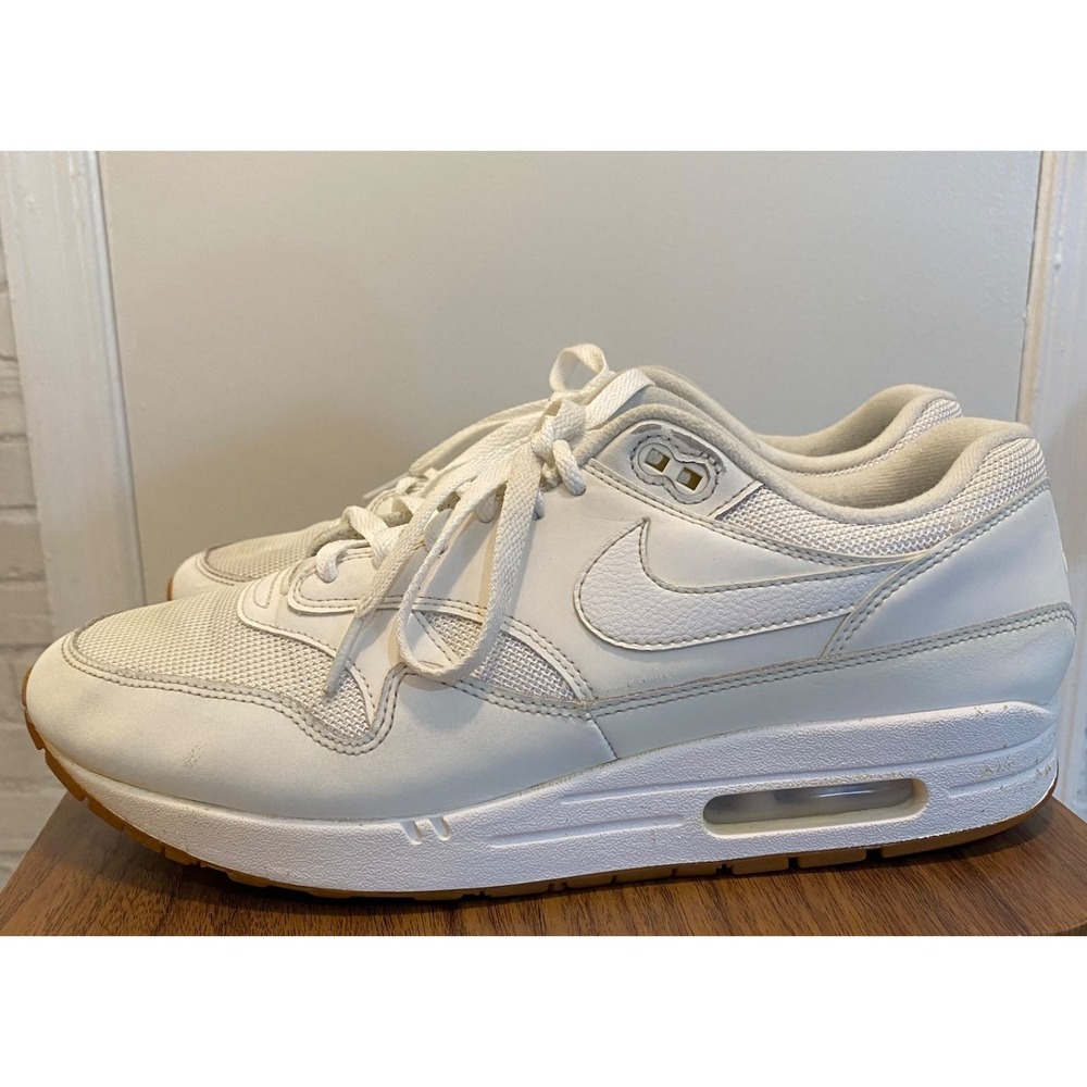 Nike Air Max 1 Premium Sneakers Womens 11 all white Running Shoes
